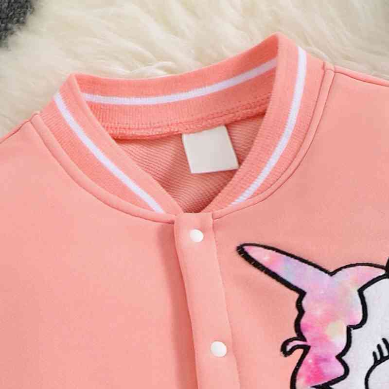 Unicorn Graphic Long Sleeve Jacket Girls Tops JT's Designer Fashion