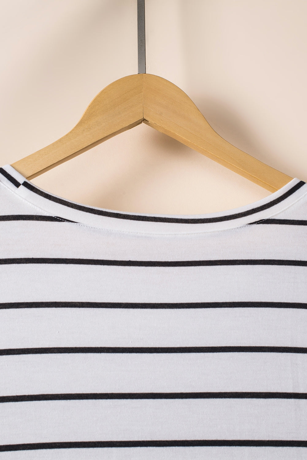 Striped Patchwork Tiered Ruffle T Shirt Dress T Shirt Dresses JT's Designer Fashion