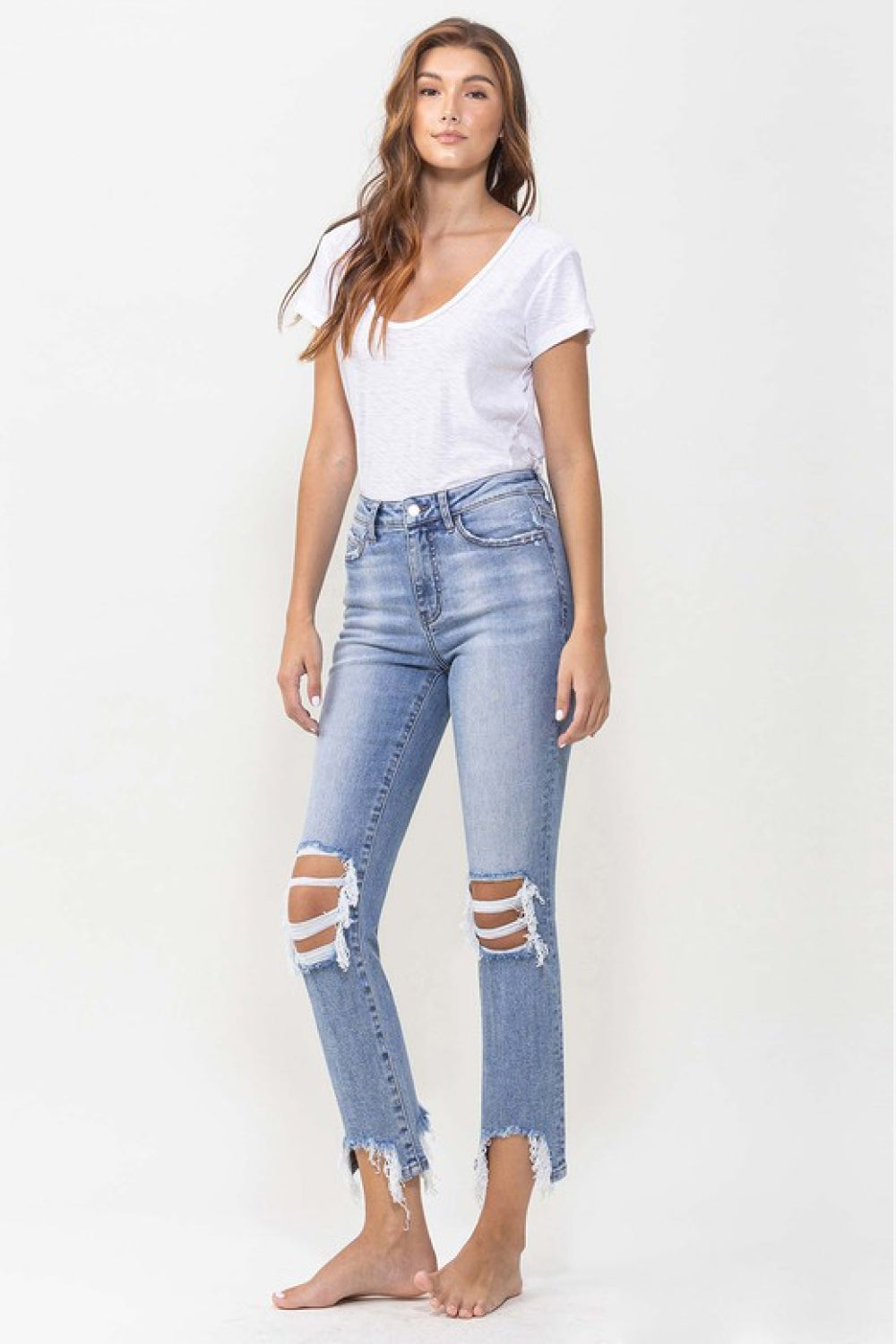 Lovervet Full Size Courtney Super High Rise Kick Flare Jeans Jeans JT's Designer Fashion