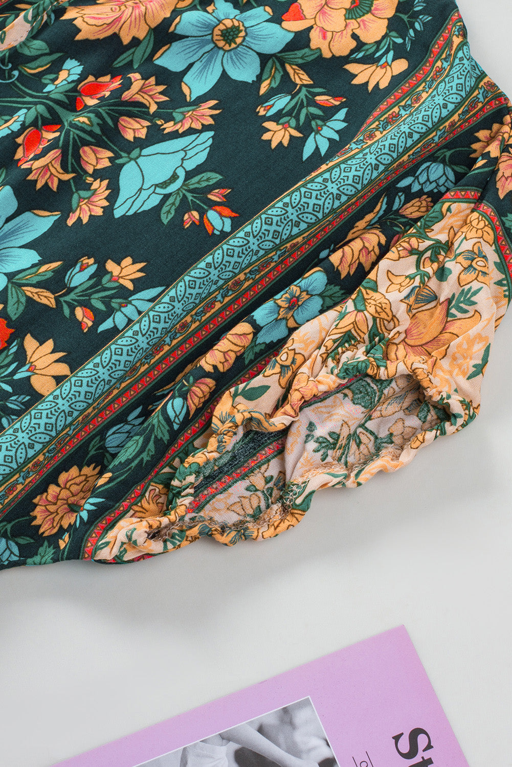 Multicolor Spring Floral Buttons Short Sleeve Romper Jumpsuits & Rompers JT's Designer Fashion