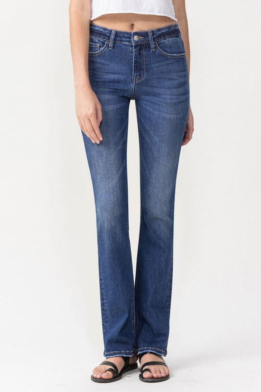 Lovervet Full Size Rebecca Midrise Bootcut Jeans Dark Jeans JT's Designer Fashion