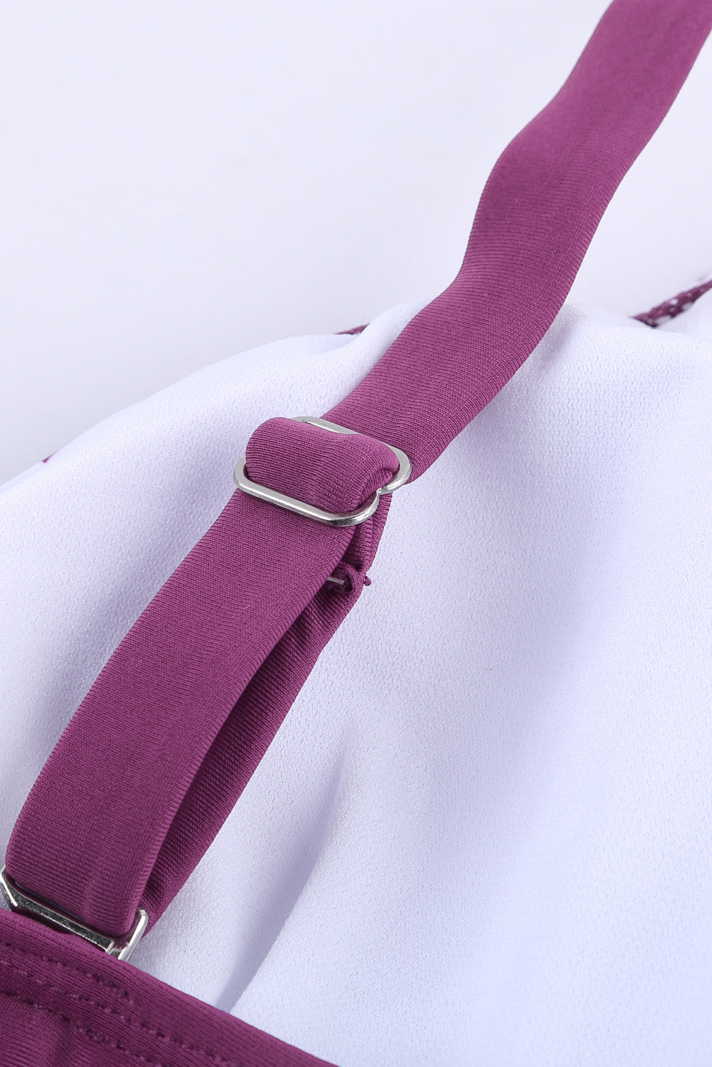Purple Retro Polka Dot Print Handkerchief Hem Tankini Set Tankinis JT's Designer Fashion