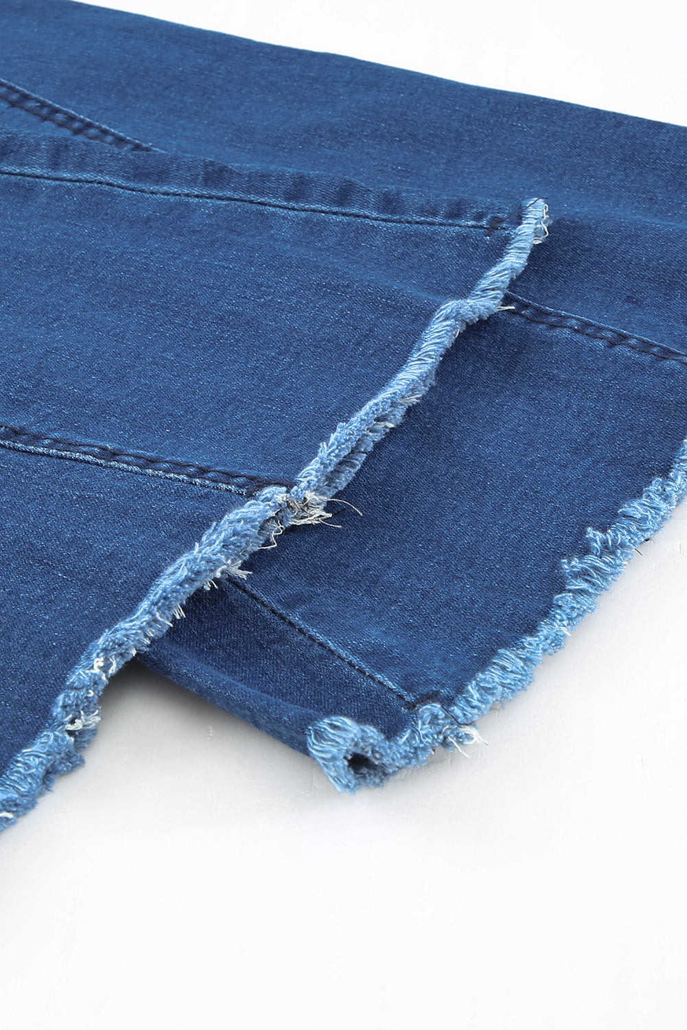 Sky Blue Distressed Bell Bottom Denim Pants Jeans JT's Designer Fashion
