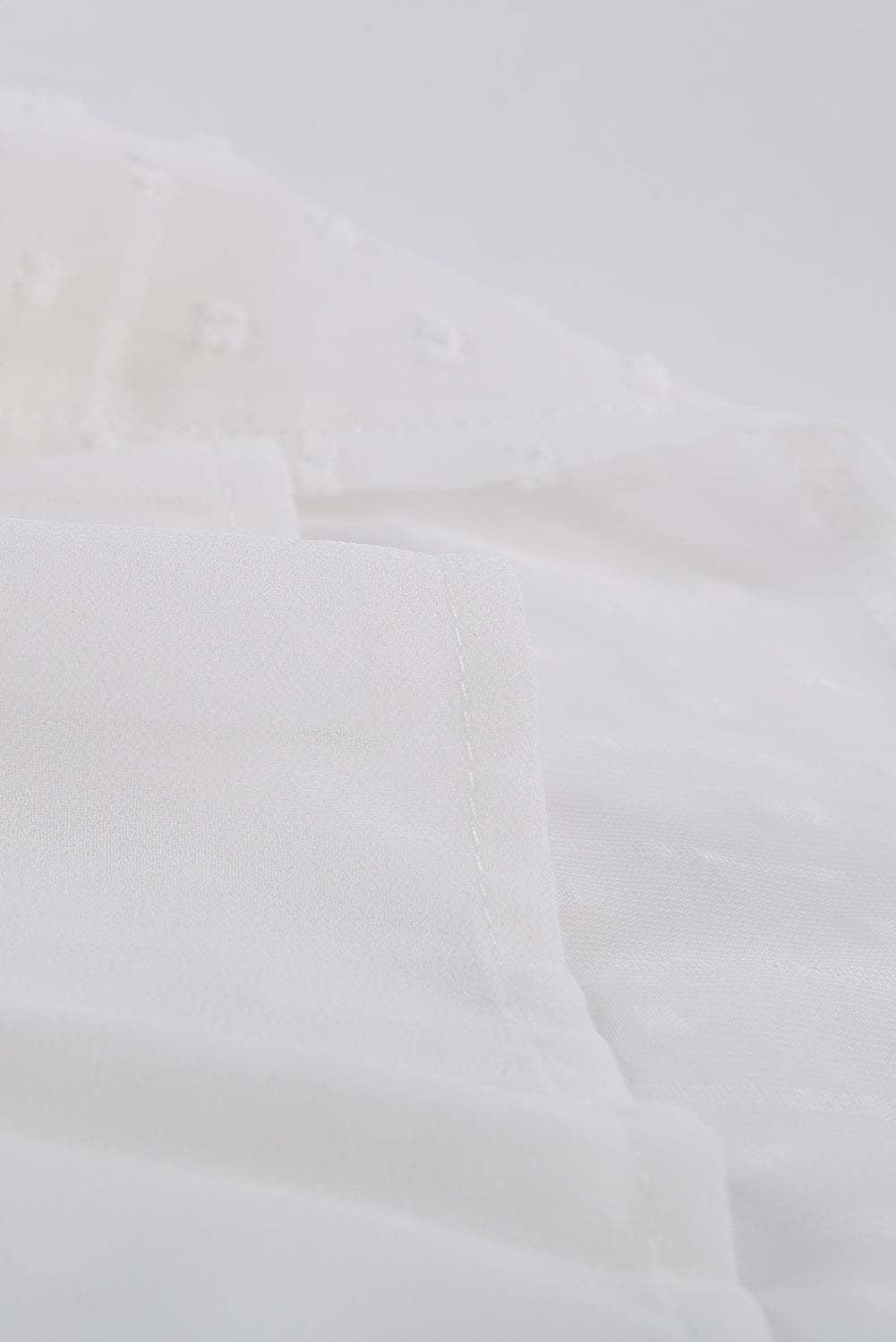 White Crochet V Neck Textured Tank Top Tank Tops JT's Designer Fashion