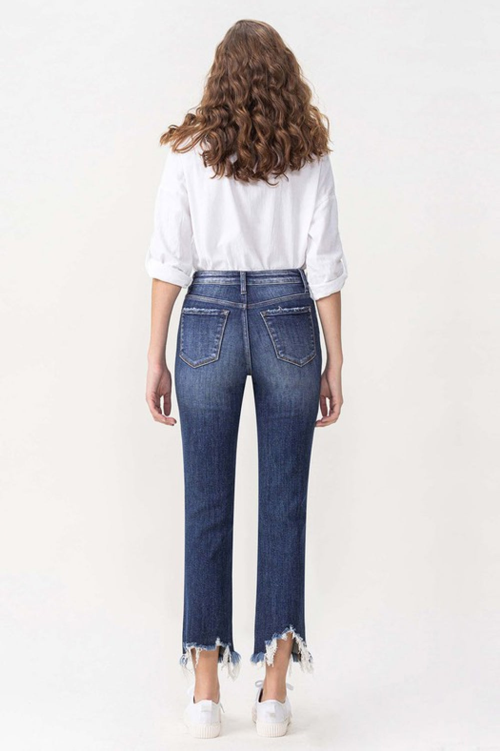 Lovervet Jackie Full Size High Rise Crop Straight Leg Jeans Jeans JT's Designer Fashion