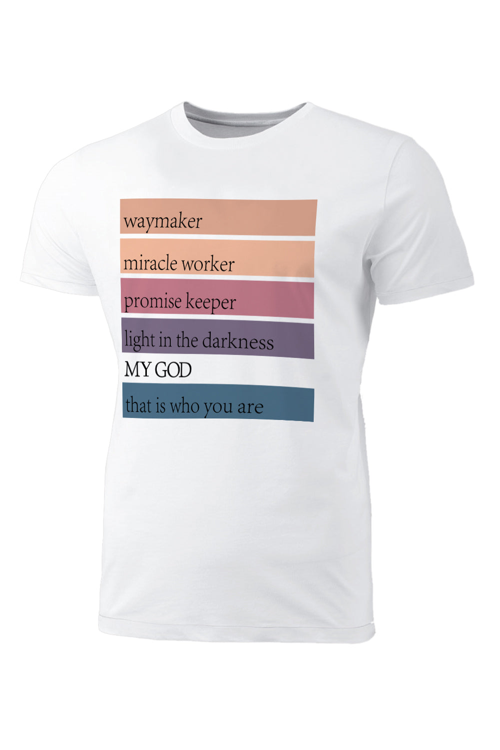 White My God Colorful Label Mens Graphic T Shirt Men's Tops JT's Designer Fashion
