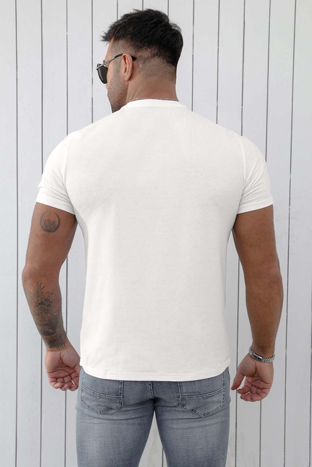 White See Beautiful Scenery Mountains Print T Shirt for Men Men's Tops JT's Designer Fashion