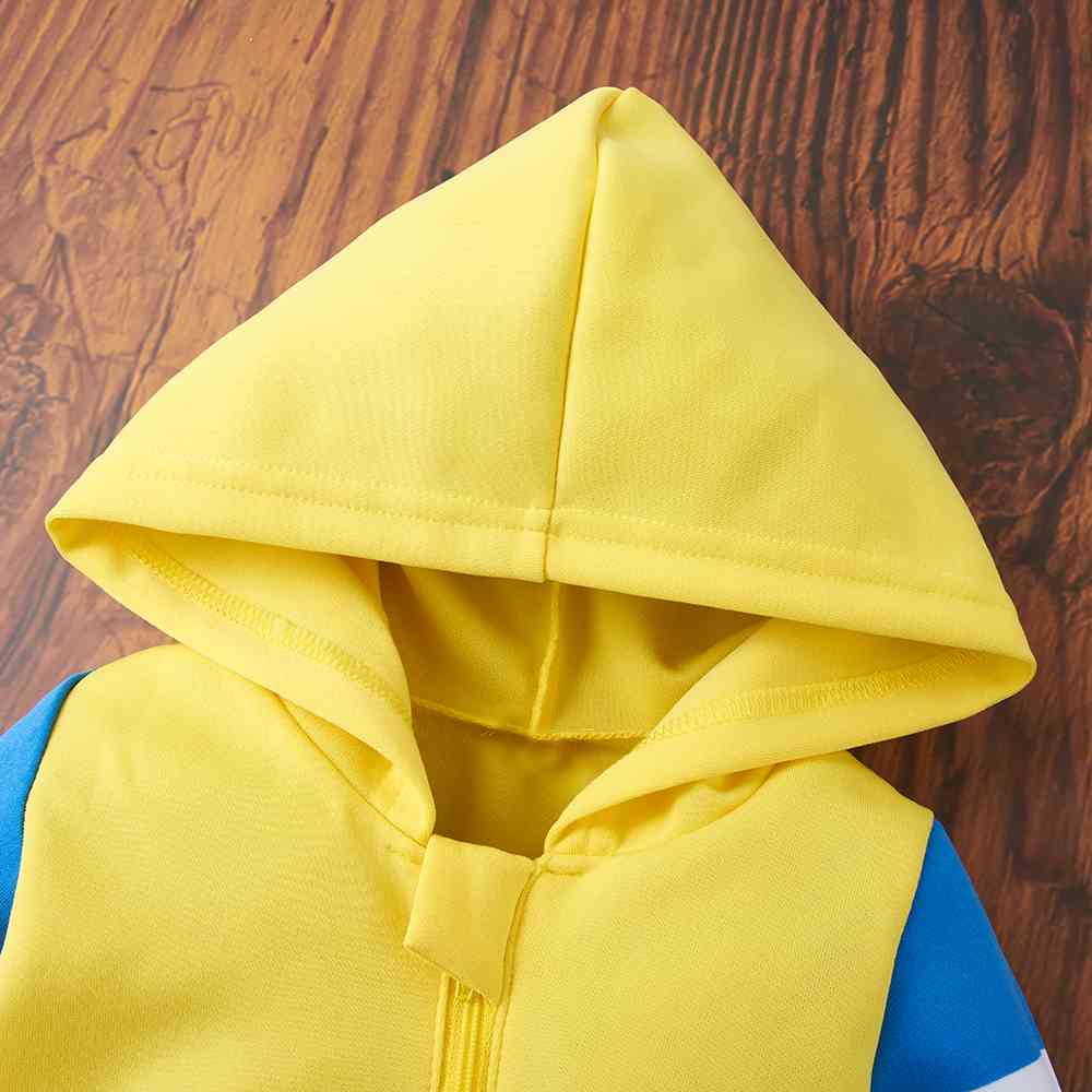 Tricolor Zip-Up Hooded Jumpsuit Baby JT's Designer Fashion
