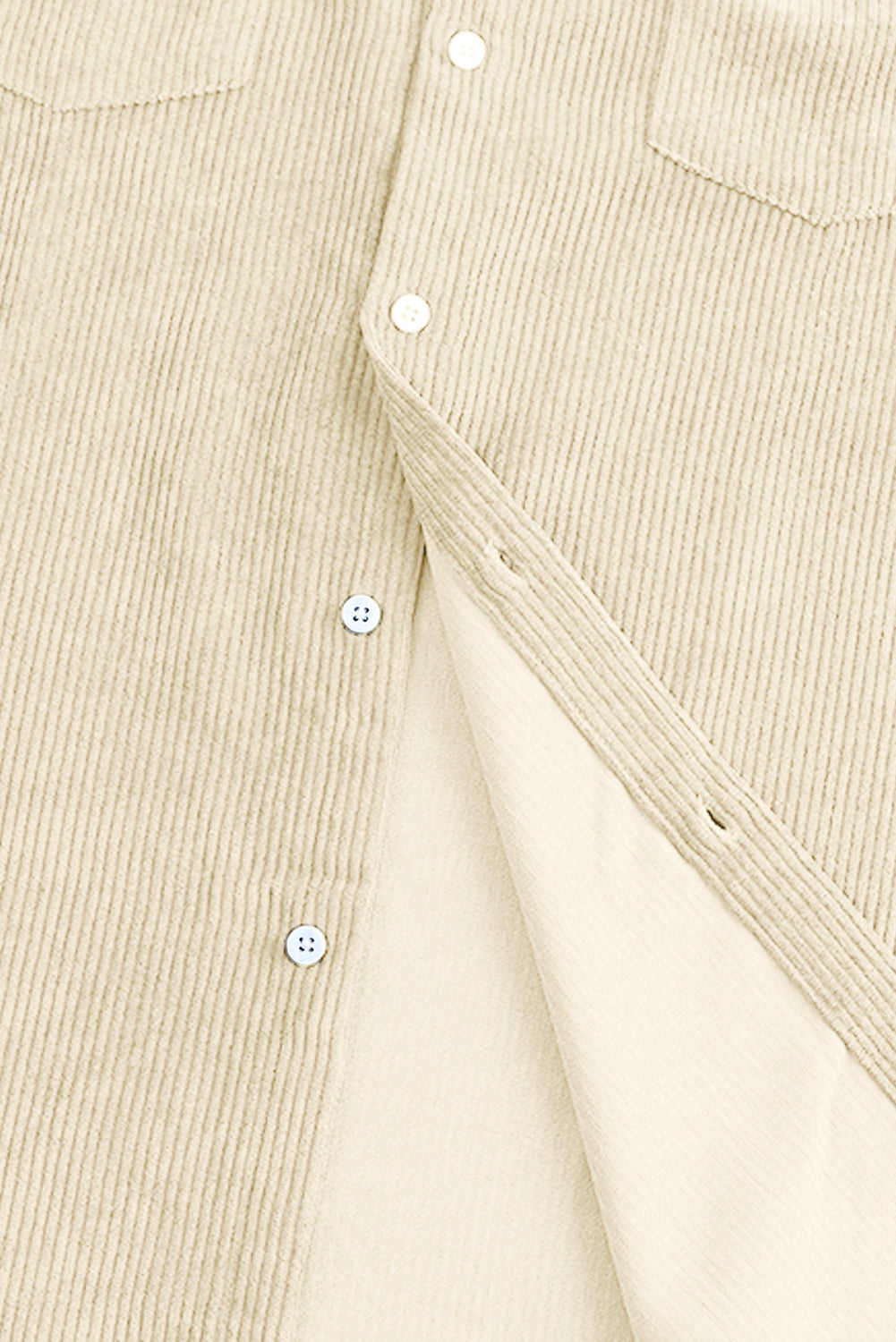 Apricot Men Corduroy Flap Pocket Button Front Shirt Men's Tops JT's Designer Fashion
