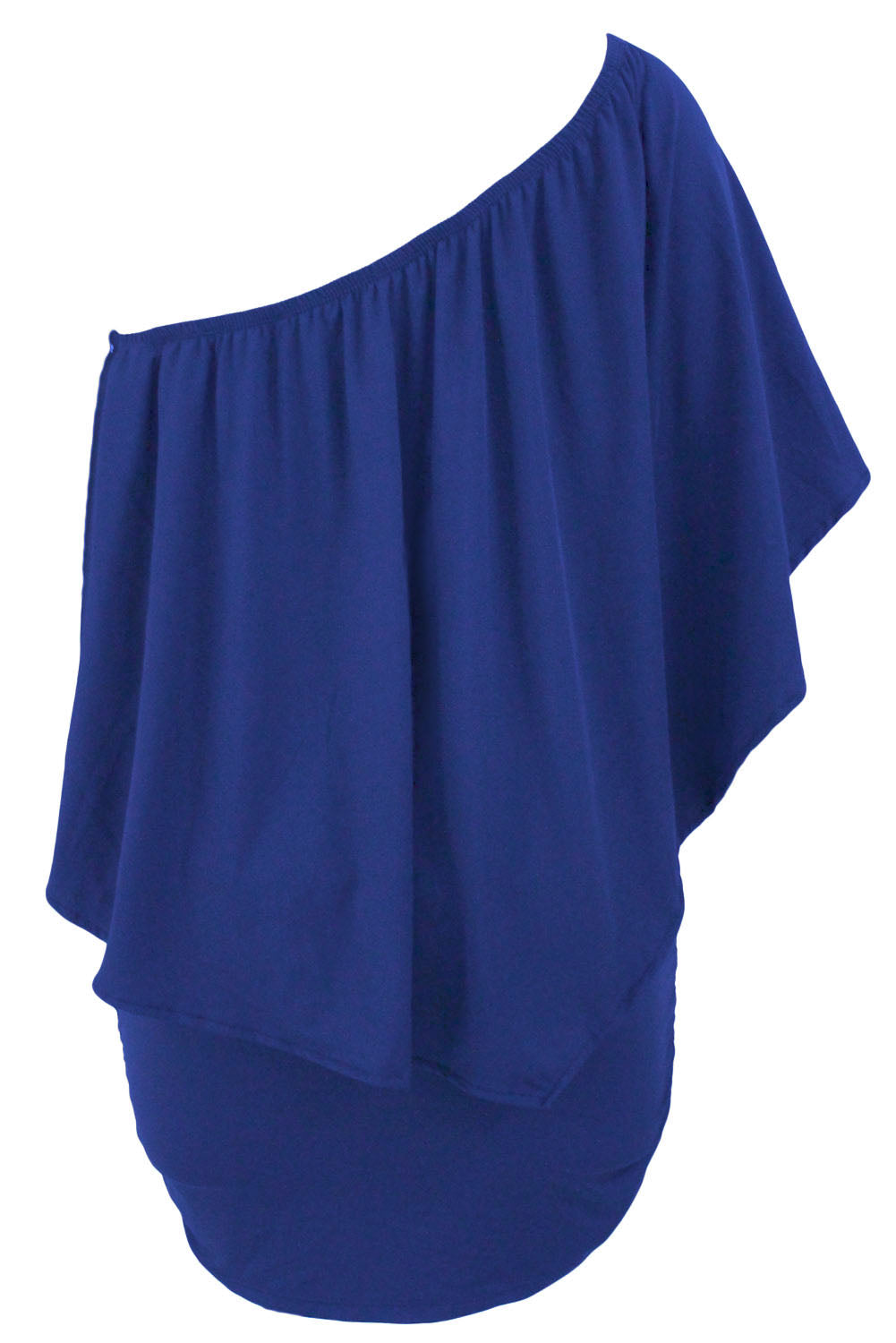 Multiple Dressing Layered Blue Mini Poncho Dress Mini Dresses JT's Designer Fashion
