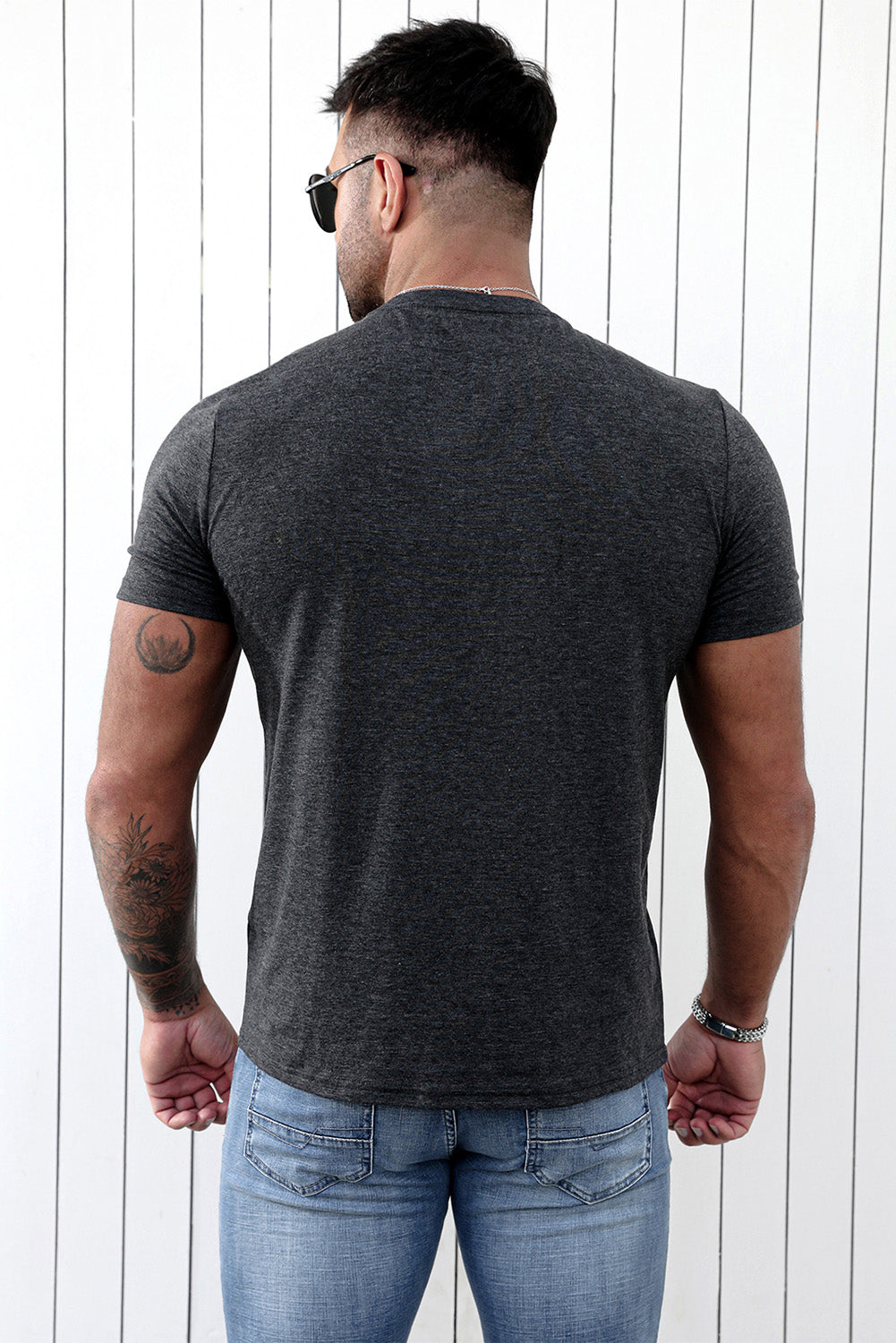 Gray Here's A Really Old Picture Of Me Men's Slim Fit T Shirt Men's Tops JT's Designer Fashion