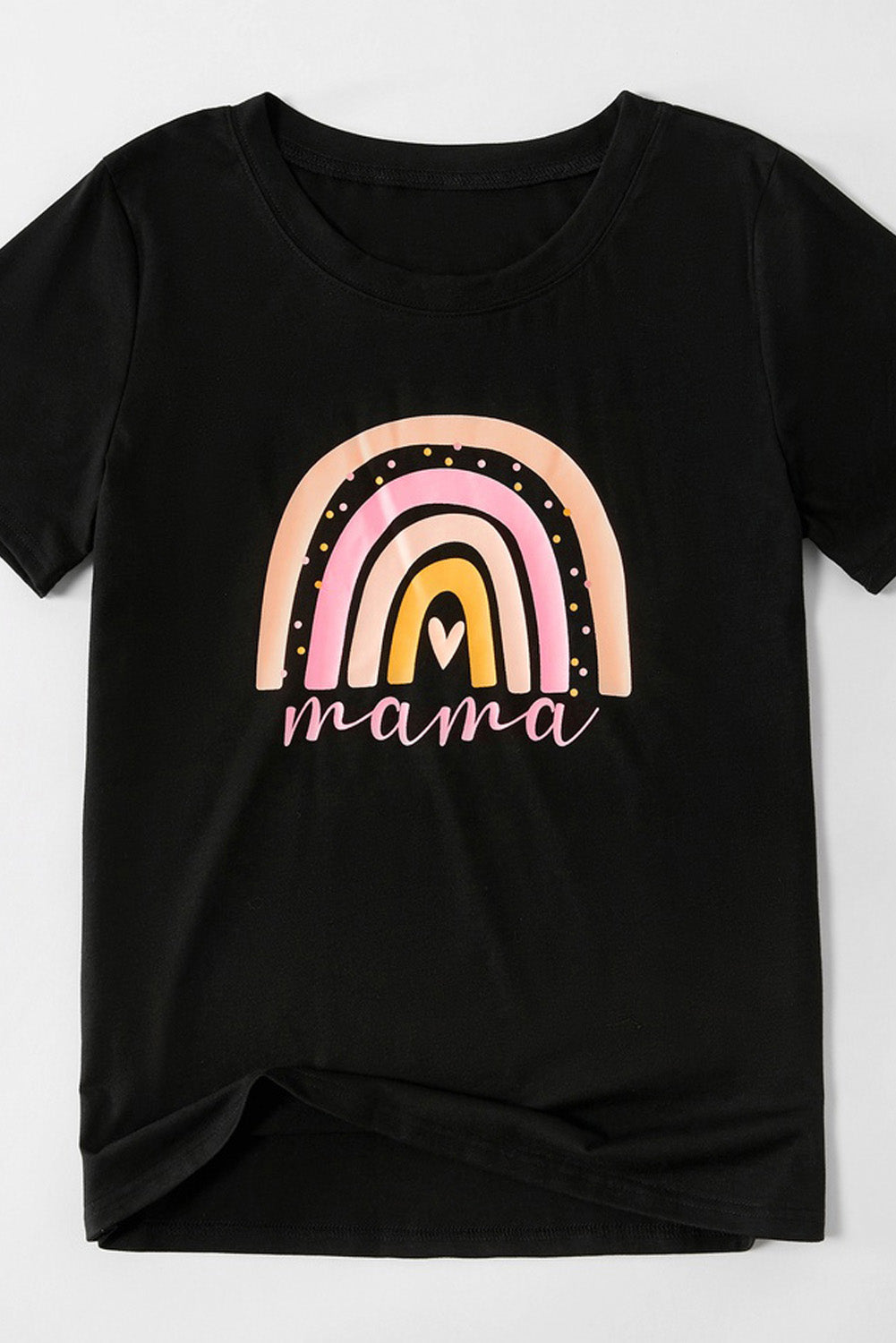 Black Rainbow mama Print Parent-child T-shirt Family T-shirts JT's Designer Fashion