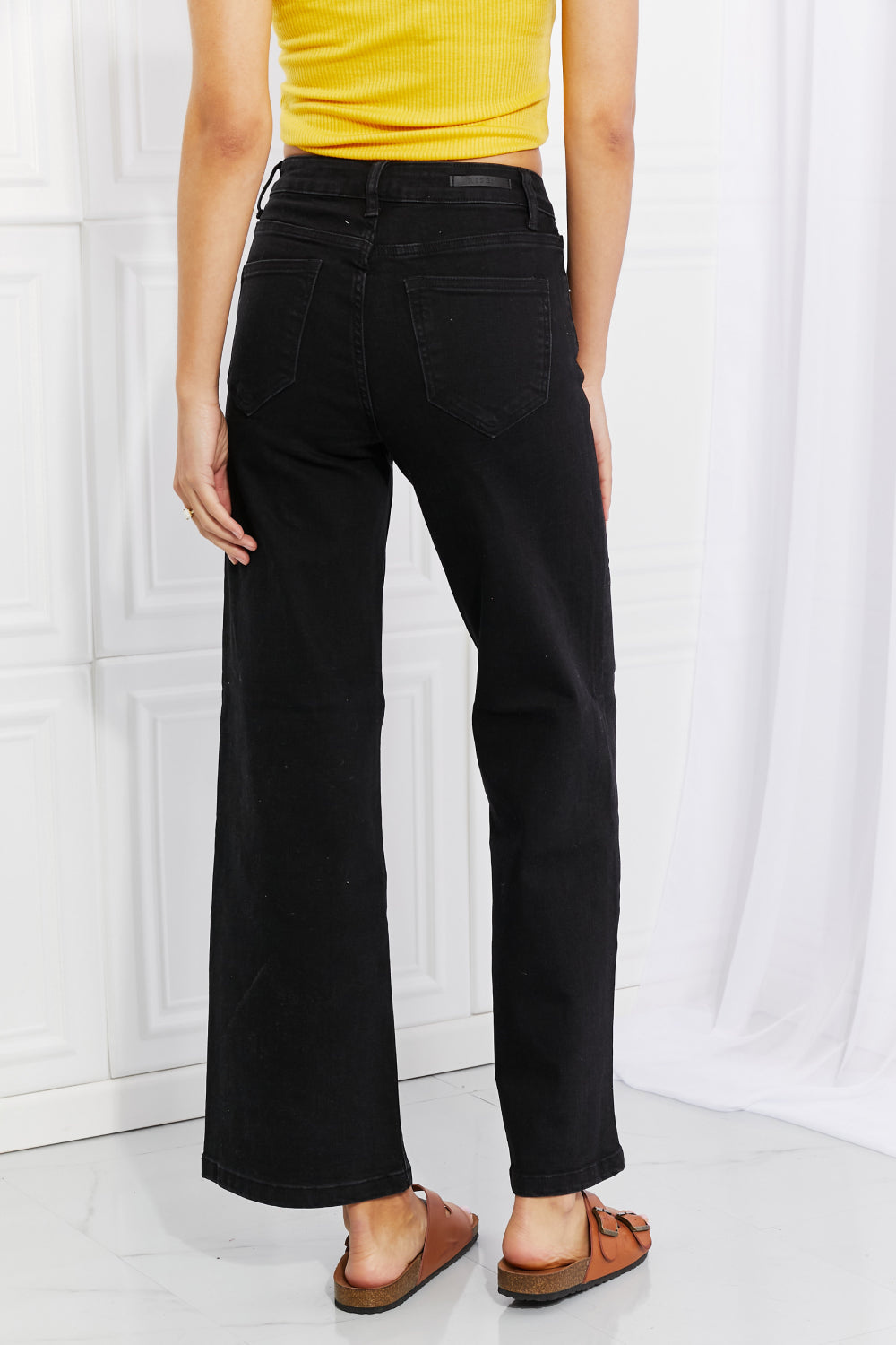 RISEN Amanda Midrise Wide Leg Jeans Jeans JT's Designer Fashion