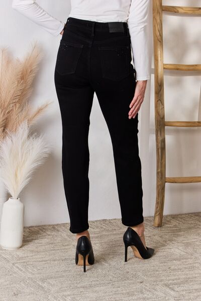 Judy Blue Full Size Rhinestone Embellished Slim Jeans Jeans JT's Designer Fashion