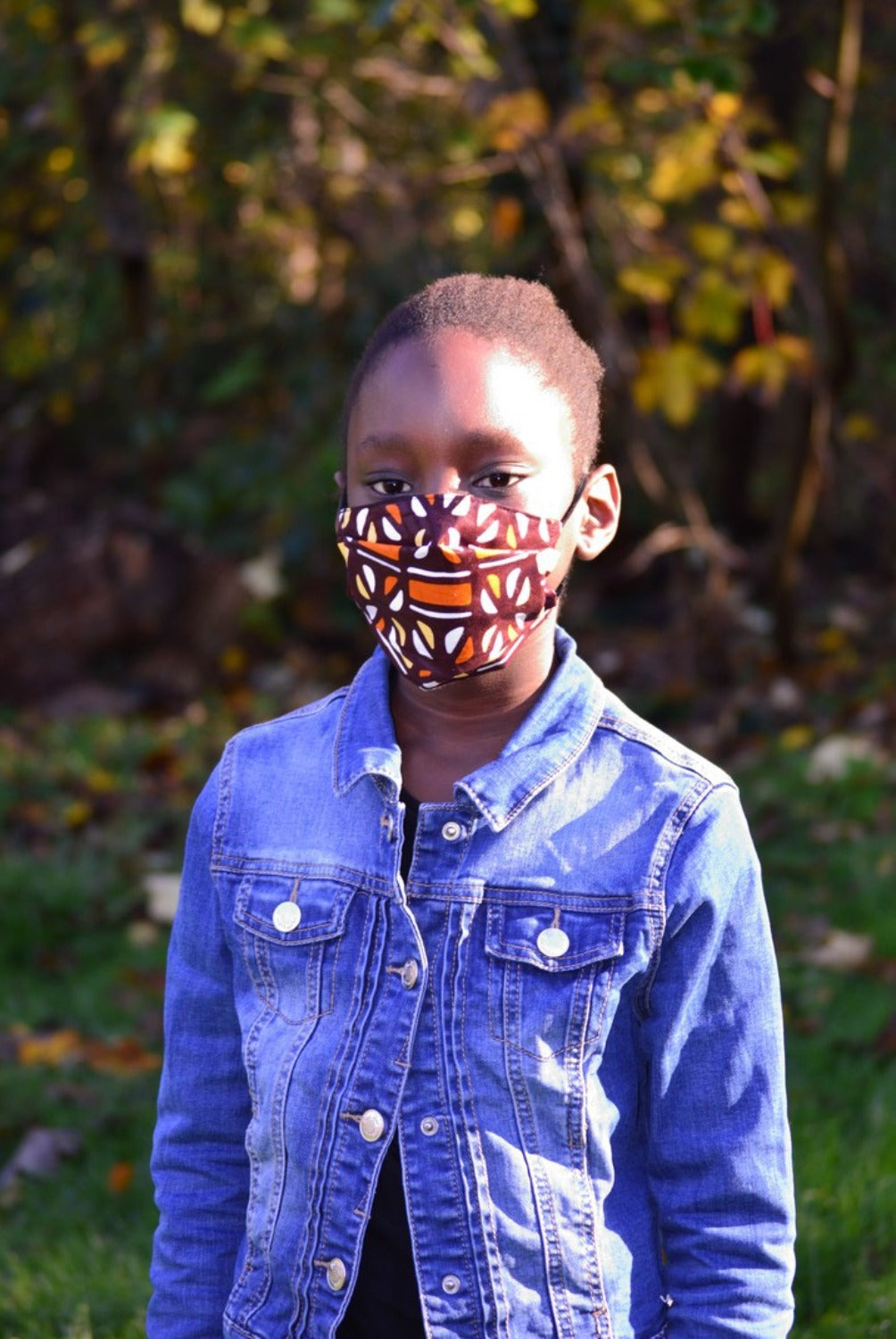 African Ankara Scarf with Matching Face Mask Scarves JT's Designer Fashion