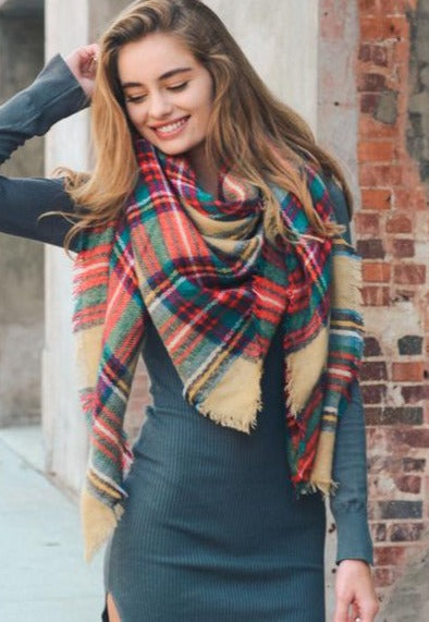 Warm & Sophisticated Trendy Blanket Scarfs Scarves JT's Designer Fashion