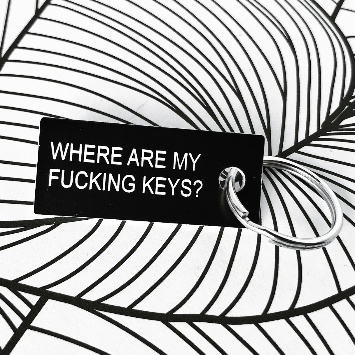 Where Are My Fucking Keys? Key Ring Cards JT's Designer Fashion